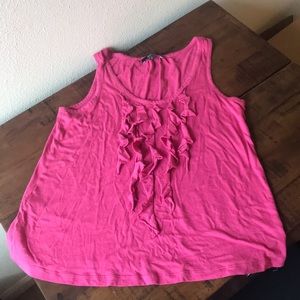 Pink Express ruffle tank